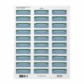 Frans Blue Serene Waterverf Lake Address Label (Full Sheet)