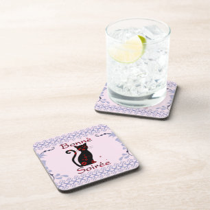 Frans:Bonne Soiree Beverage Coaster Bier Onderzetter