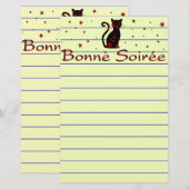 Frans:Bonne Soiree Briefpapier (Voorkant / Achterkant)