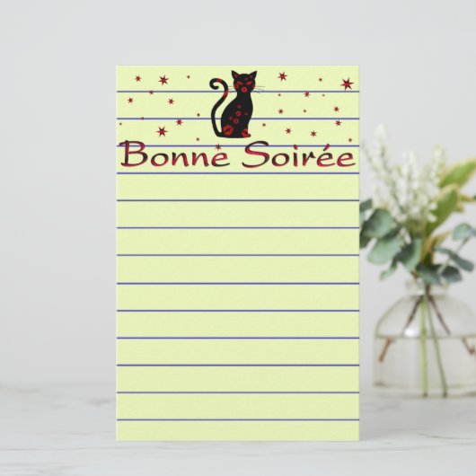 Frans:Bonne Soiree Briefpapier (Staand voorkant)