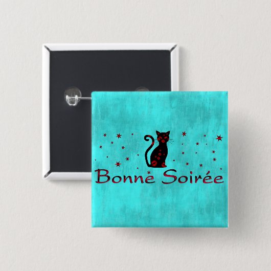 Frans:Bonne Soiree Button (Voorkant /achterkant)