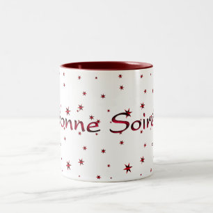 Frans:Bonne Soiree Koffiemok Tweekleurige Koffiemok