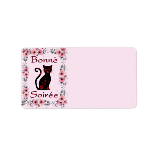 Frans:Bonne Soiree Return Address Label (Voorkant)