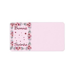 Frans:Bonne Soiree Return Address Label