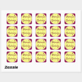 Frans:Bonne Soiree Square Sticker (Vel)