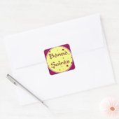 Frans:Bonne Soiree Square Sticker (Envelop)