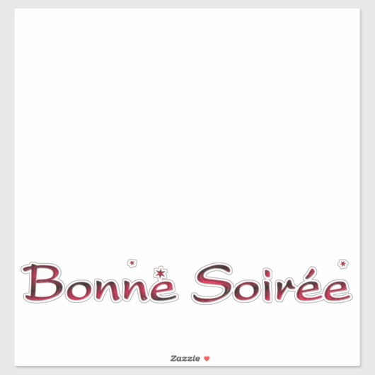 Frans:Bonne Soiree Sticker (Vel)