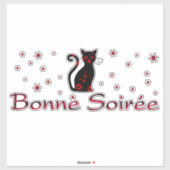 Frans:Bonne Soiree Sticker (Vel)