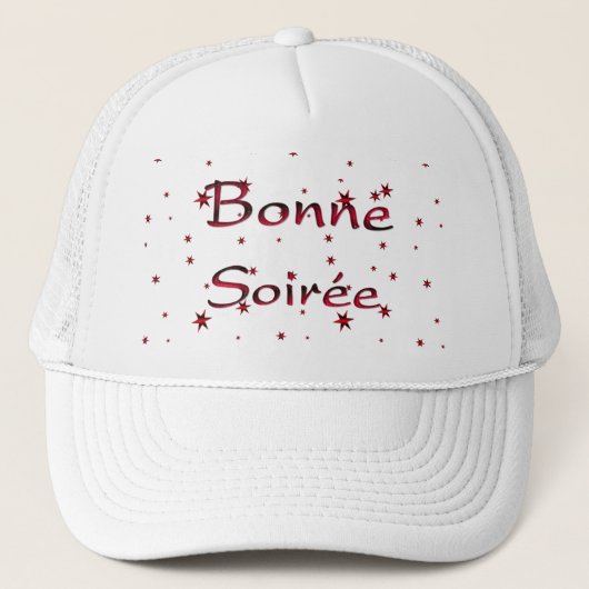 Frans:Bonne Soiree Trucker Hat Pet (Voorkant)
