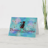 Frans:Bonne Soiree Wenskaart Kaart (Achterkant)