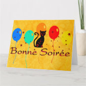 Frans:Bonne Soiree Wenskaart Kaart (Voorkant)