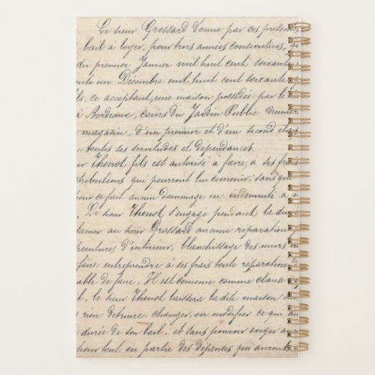  Frans Bordeaux Jardin handgeschreven script Planner (Achterkant)