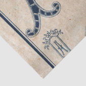 Frans borduurpatroon Decoupage of Giftwrap Tissuepapier (Detail)