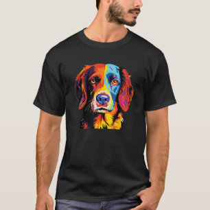 Frans Bretagne Spaniel Moeder Pap Dog Gezicht Pop  T-shirt