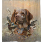 Frans Bretagne, Vogeljacht Kunst Douchegordijn (Voorkant)