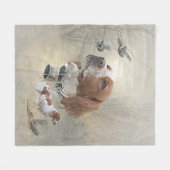 Frans Bretagne, Vogeljacht Kunst Fleece Deken (Voorkant (Horizontaal))