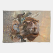 Frans Bretagne, Vogeljacht Kunst Theedoek (Horizontaal)