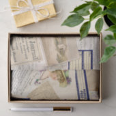  Frans Briefkaart Beach Floral Collage Tissuepapier (Geschenk)