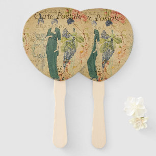 Frans Briefkaart Hand Fan Handwaaier
