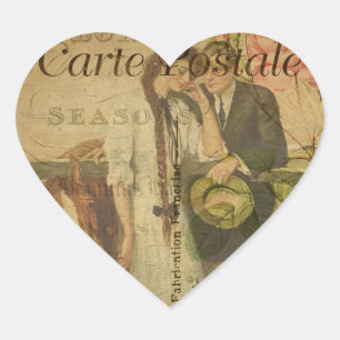 Frans Briefkaart Heart Sticker