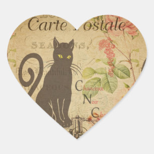 Frans Briefkaart Heart Sticker