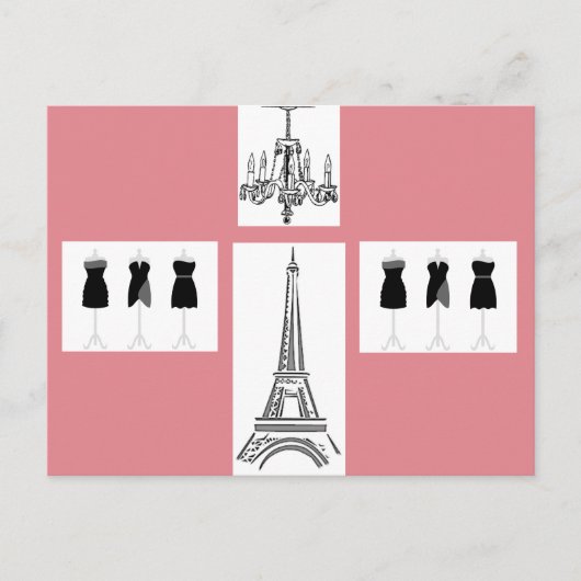 Frans Briefkaart in de Franse stad Paris (Voorkant)