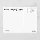 Frans Briefkaart in de Franse stad Paris (Achterkant)