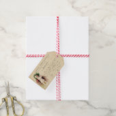 Frans Briefkaart met kerstbomen - Labels Cadeaulabel (Met Touw)
