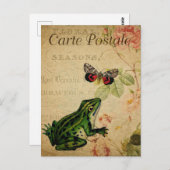 Frans Briefkaart, Retro Fog en Butterfly Briefkaart (Voorkant / Achterkant)