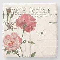 Frans Briefkaart Roze Rose