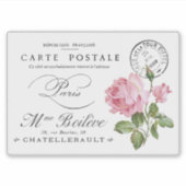  FRANS BRIEFKAART TRANSPARANT STICKER (Voorkant)