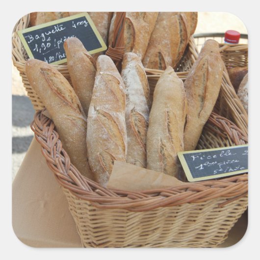 Frans brood van ProvenceProvence Vierkante Sticker (Voorkant)