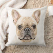 Frans-Bulldog Aquarel Kussen Neutraal (Deken)