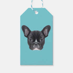Frans Bulldog Art Portrait Cadeaulabel