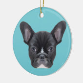 Frans Bulldog Art Portrait Keramisch Ornament (Links)