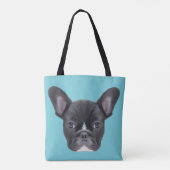 Frans Bulldog Art Portrait Tote Bag (Achterkant)