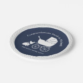 Frans Bulldog Baby shower Bord Design 4 (Gekanteld)