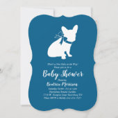 Frans Bulldog Baby shower Frenchy Frenchie Blue Kaart (Voorkant)