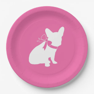 Frans Bulldog Baby shower Frenchy Frenchie Pink Papieren Bordje
