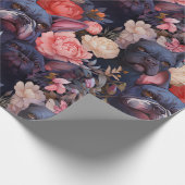 Frans Bulldog bloempakpapier Cadeaupapier (Hoek)