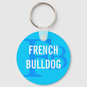 Frans Bulldog Breed Monogram Design Sleutelhanger