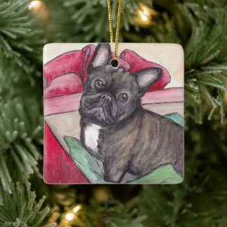 Frans Bulldog Cadeau Dog Art Ornament