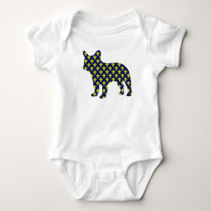 Frans Bulldog Fluer de Lis Romper
