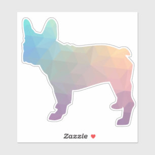 Frans Bulldog Geometric Pattern Silhouette Sticker