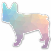 Frans Bulldog Geometric Pattern Silhouette Sticker (Voorkant)