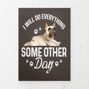 Frans Bulldog Hondenliefhebber Pet Gifts Womens Drieluik Aankondiging