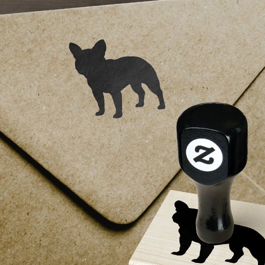 Frans Bulldog Hondenras Silhouette Rubberstempel