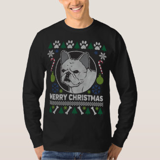 Frans Bulldog Hondenras Ugly kerstSweater T-shirt