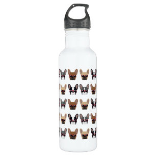 Frans Bulldog Pattern Waterfles