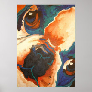 Frans Bulldog Pet Portrait Poster